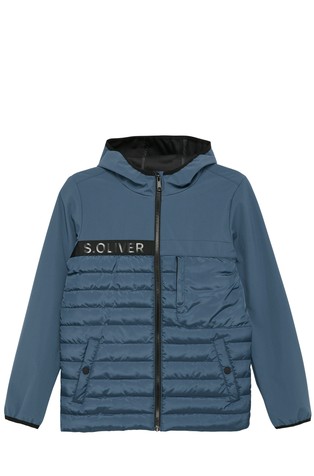 Softshell jakna s kapuco in prešitimi vstavki