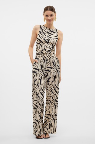 VERO MODA VMPOET High waist trousers with pattern Birch 3