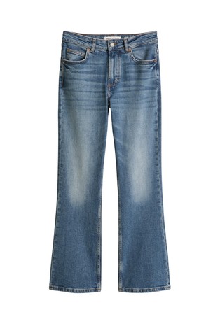 Zvončaste jeans hlače iz raztegljivega organskega bombaža