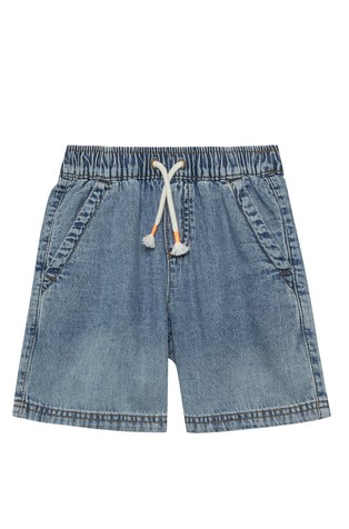 Loose fit jeans hlače z elastičnim pasom