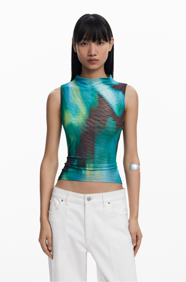 DESIGUAL Gradient tulle T-shirt Multi 