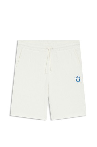 Frotiraste bombažne kratke hlače z leopardjim žakarskim vzorcem