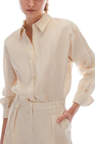 Relaxed fit lanena srajca