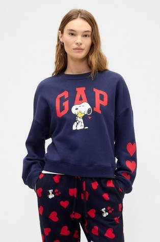 Snoopy Oversized Wedge Gap Logo Sweatshirt