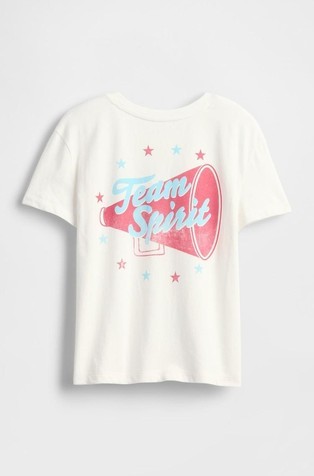 GAP Kids Back Graphic T-Shirt New Off White 4