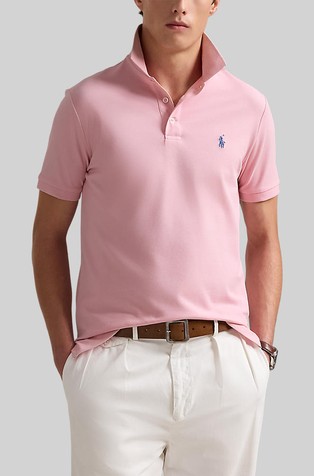 Custom slim fit raztegljiva polo majica z mrežasto strukturo