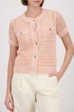 Ajour short-sleeved cardigan
