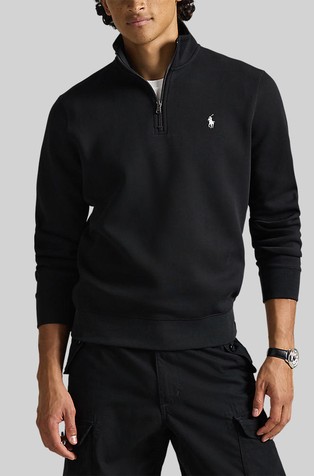 Cotton-blend Quarter-zip Pullover