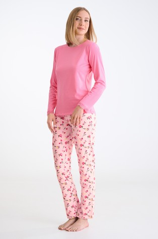 Bloomy long pyjamas in cotton-blend