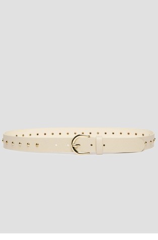 Studded leather belt