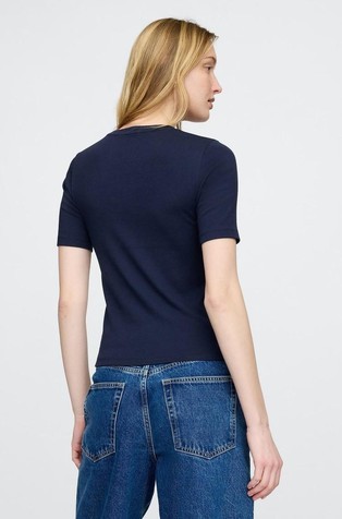 GAP Ženska majica s kratkimi rokavi Modra - Navy Blue 2