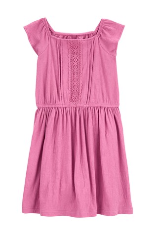 Eyelet Crinkle Jersey Dress