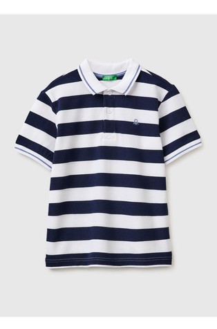 Črtasta polo majica s kratkimi rokavi