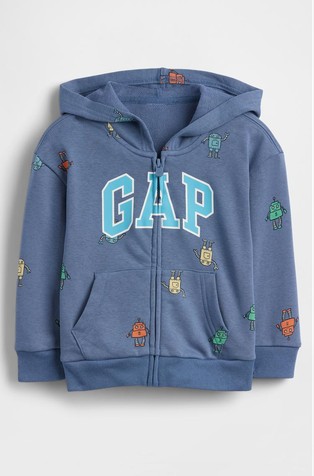 Gap Logo relaxed fit jopa s kapuco za malčke
