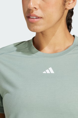 ADIDAS AEROREADY Train Essentials Minimal Branding T-Shirt Green 4