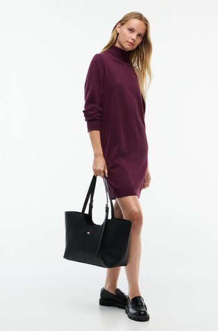 Essential Turtleneck Sweater Short Dress