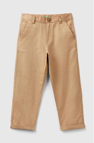Relaxed fit hlače iz lanene mešanice