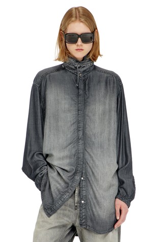 Denim srajca z dégradé učinkom