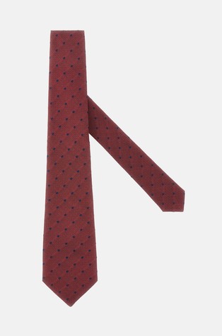 Polka Dot Motif Silk Tie
