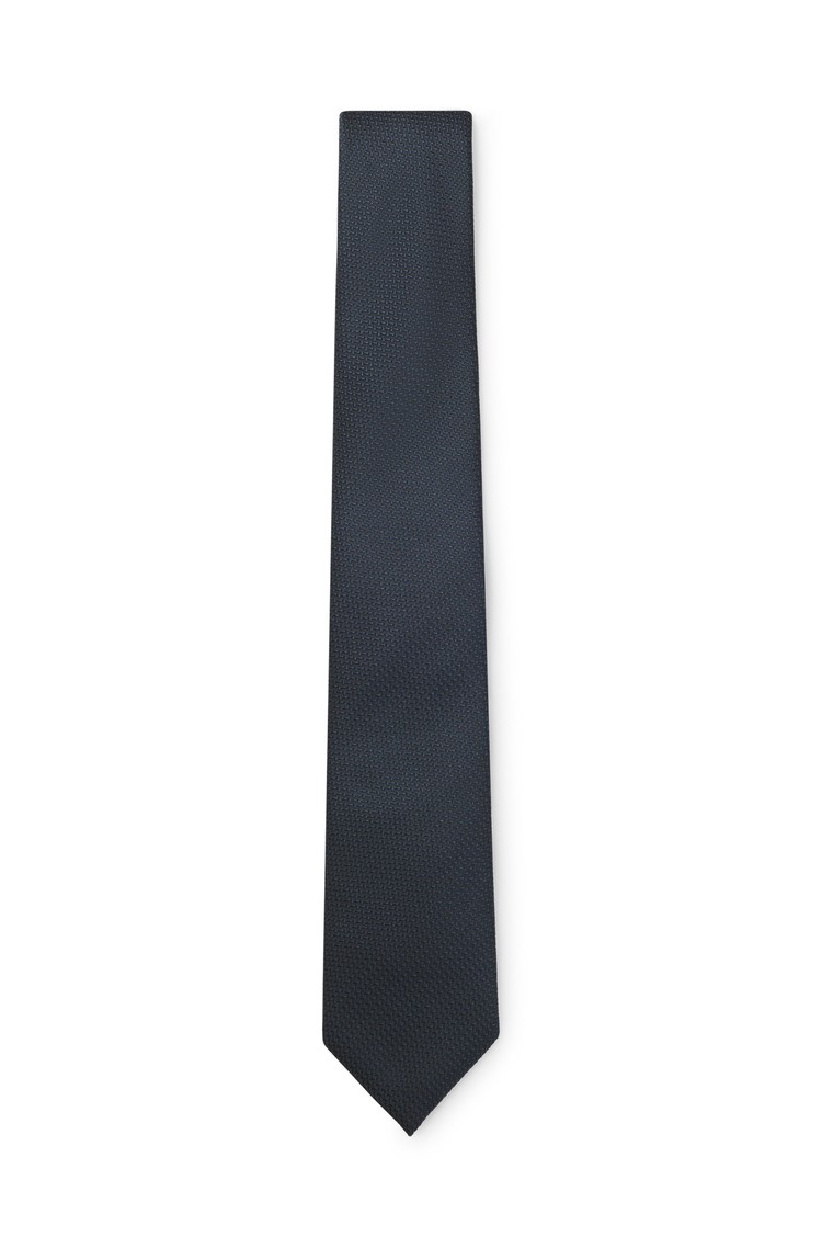 HUGO BOSS Jacquard tie and pocket square set Dark Blue 