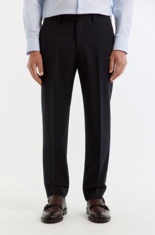 Coolmax® slim fit plaid trousers