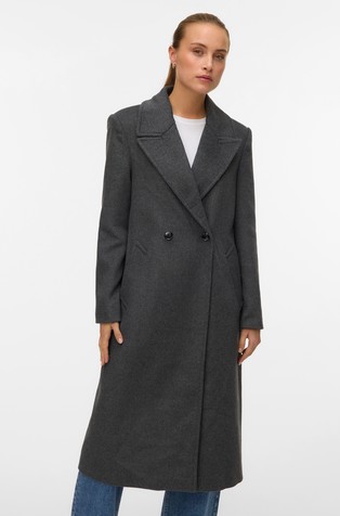 VMGARNER dolg plašč z dvorednim zapenjanjem