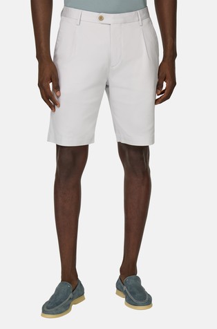 Stretch Cotton and Tencel Bermuda Shorts