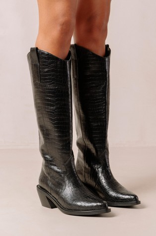 Mount Alli Croc Leather Boots