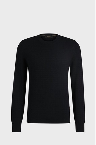 Silk sweater with knitted structure