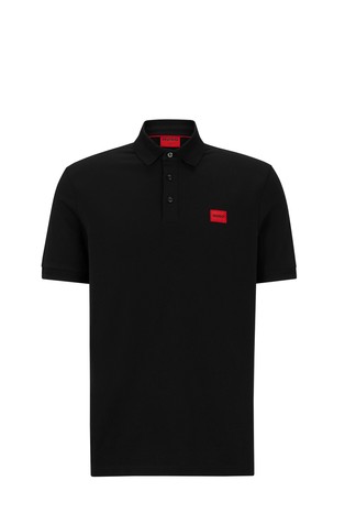 Slim fit polo majica iz bombažnega pikéja z logo našitkom