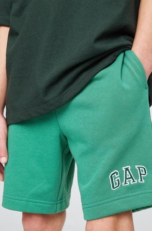 GAP Gap logo kratke hlače za dečke Zelena - Irish Clover 4
