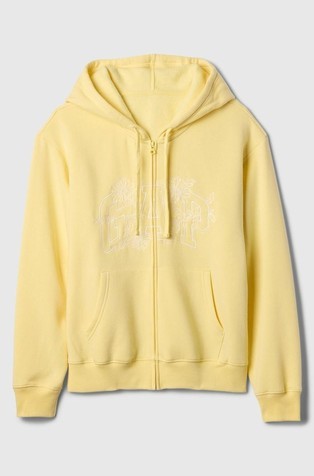 GAP Gap Logo Zip Hoodie Pale Banana 12-0824Tcx 5
