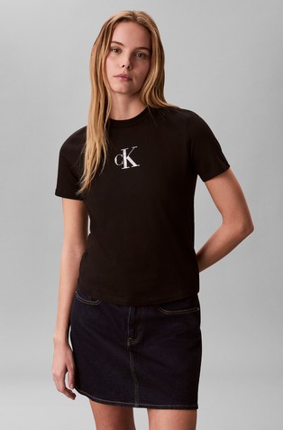 Bombažna logo majica s kratkimi rokavi