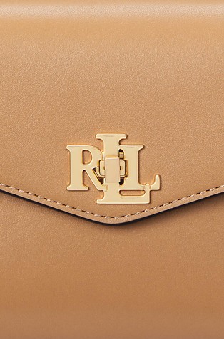 RALPH LAUREN Leather Small Farrah Satchel Buff 6