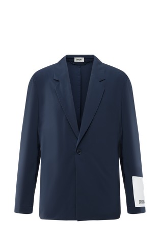 Single-breasted jacket in technical fabric