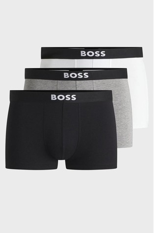 Paket 3 bombažnih boksaric z logo pasom