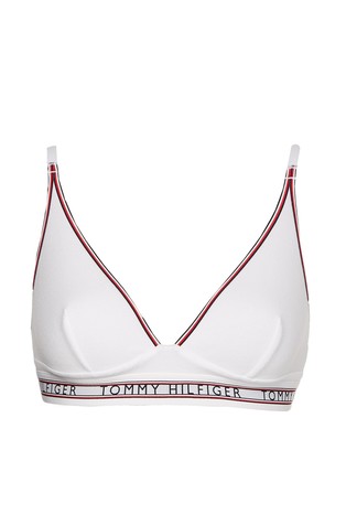 TOMMY HILFIGER Nepodložen triangel modrček Bela - White 4