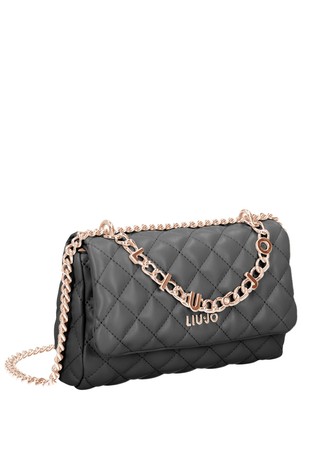 LIU JO Quilted faux-leather crossbody Black 3