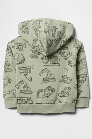 GAP Gap logo jopa s kapuco za malčke Zelena - Desert Sage 2