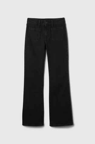 GAP Kids High Rise Flare Jeans Black Wash 5
