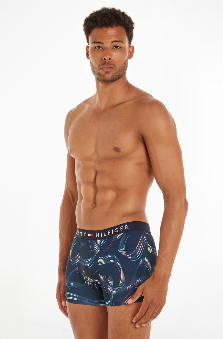 TOMMY HILFIGER TH original boksarice z logo pasom Modra - Blue 
