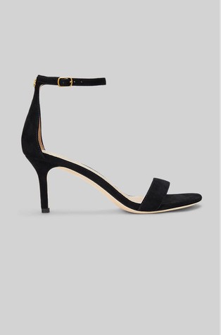 Allie Mid-Heel Suede Sandal