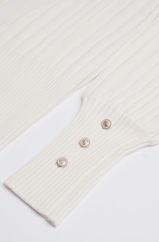 GUESS Rib knit cardigan White 5