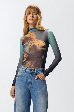 Majica iz tila s potiskom