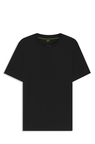 Bombažna majica s kratkimi rokavi in logo ovratnikom