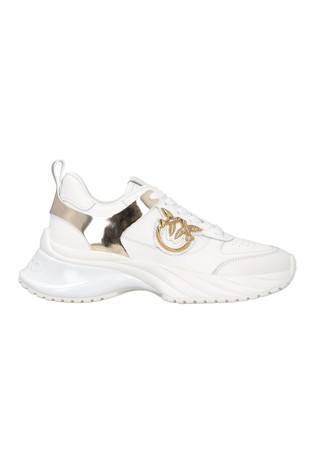 Ariel leather sneakers with mirror detailing