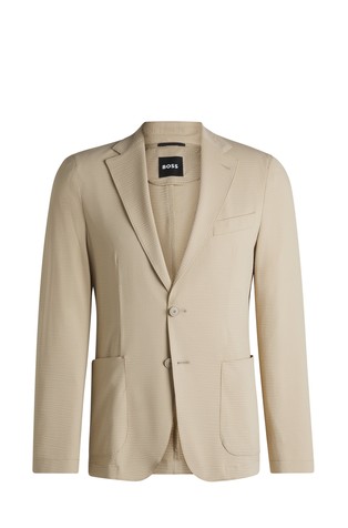 Slim fit suknjič iz raztegljive teksturirane tkanine