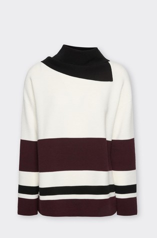 Colourblock Jumper with Removable Collar
