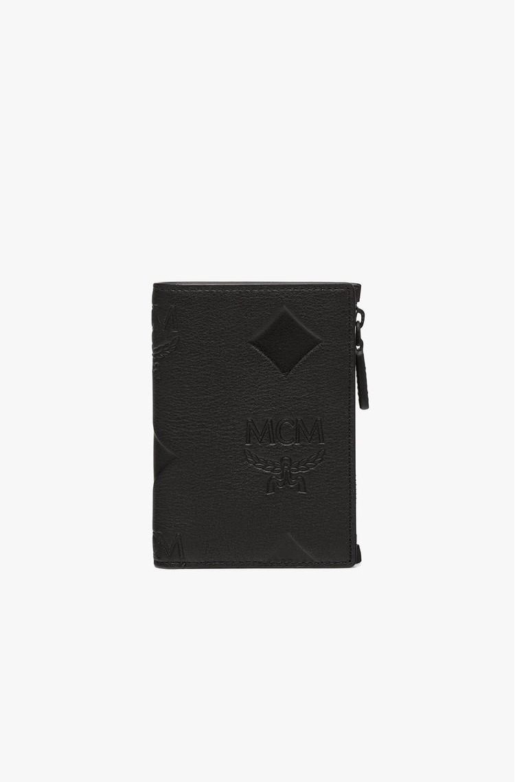 MCM Aren usnjena denarnica Črna - Black 