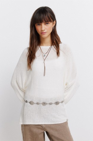 Relaxed fit chenille jumper